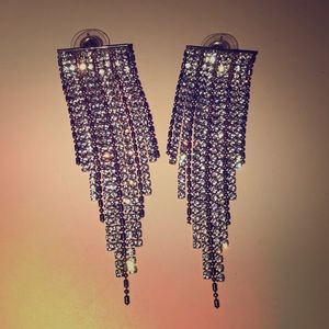 Rose gold  earrings with small diamonds studs